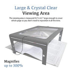 MagniPros See Things Differently 3X Large Full Page Magnifier with 12 LED Lights, Foldable Flip-Out Legs, Dual Power Supply Modes- Ideal for Hands Free Reading, Low Vision, Seniors with Aging Eyes