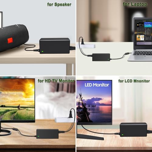 TKDY 19V 3.42A Laptop Charger Adapter, 19V DC Power Supply Compatible with 19 Volts Asus Gateway Toshiba HP Laptop Computer Accessories LG Samsung Monitor JBL Speaker.