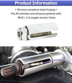 O2 Sensor Socket,Automotive Tool Oxygen Sensor Socket Set Wrench Remover Tool and Thread Chaser Set,Car Accessories O2 Oxygen Sensor Socket Set for Removing and Install Oxygen Sensors