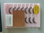 Natural Cat Eye Lashes Wispy Eyelashes 10mm Fluffy Fake Lashes that Look Like Extensions 3D C Curl Simple False Lashes 53-GIRL CODE