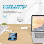 45W 60W Mini Charger Compatible with Mac Book Air 11/13 inch, Magnetic 1st-Gen L Type Connector, Portable Travel Replacement USB Adapter A1374 A1244 A1370 A1369 A1377 A1237 (Before Mid 2012)