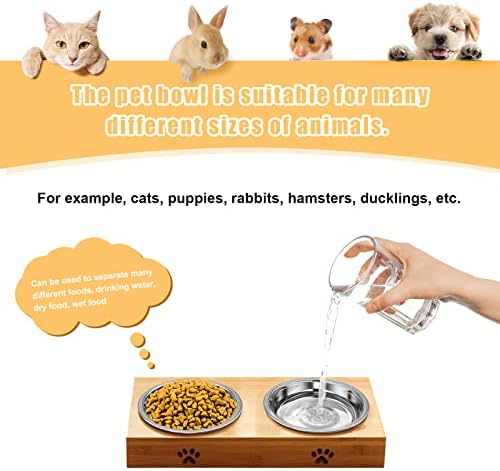5 PCS Cat Bowls Whisker Friendly, Shallow Wide Flat Cat Food Bowls Stainless Steel,Metal Cat Dishes Whisker Fatigue Relief,Replacement Basic Cat Plates for Elevated Stand,Dishwasher Safe…