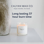 Calyan Wax Scented Candle, Lavender & Bergamot Candle for The Home Scented with Cedar & Citrus, Soy Wax Aromatherapy Candle in Glass Jar with 37 Hour Burn Time, Non Toxic Scented Candles Gifts