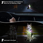 Dog Collar Light, 4 Modes Dog Lights for Night Walking, Rechargeable Pet Collar LED for Nighttime Clip on, IP68 Waterproof Pet Walking Accessories-2 Pack(White)