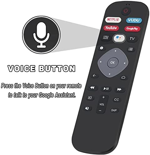 New URMT26RST004 Voice Remote Control Replacement for Philips 5704 Series 5604 Series 5766 Series 5806 Series 5000 Series Android Smart TV with Preset App Keys- Netflix Vudu YouTube Google-Play