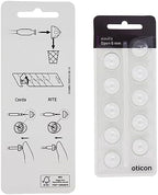 Genuine Oticon Hearing Aid Domes Minifit Open 6mm (0.24 inches - Too Small), Oticon Branded OEM Denmark Replacements, Authentic Accessories for Optimal Performance -2 Pack/20 Domes Total
