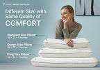 Vaverto Queen Size Gel Memory Foam Pillow - Ventilated, Orthopedic, Contoured Support, Cooling, Ideal for Side & Back Sleepers, with Viscose Made from Bamboo Cover - Essential for College Dorms