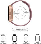 4 Pack Silicone Bands Compatible with Fitbit Versa 2 / Versa/Versa Lite/Versa SE, Classic Soft Straps Replacement Sport Wristbands for Women Men