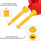 Gas Can Spout Replacement,Fuel Can Spout,Gas Tank Nozzle,Gas Can Nozzle,(3Kit-Yellow) with 3 Coarse Thread Caps & 3 Fine Thread Caps,Flexible Pour Nozzle Suitable,Built in Sealing Ring Prevent Leakage
