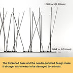 OFFO Bird Spikes Pre-Assembled for Pigeons Birds, Cover 24 Feet Durable Bird Spikes with Stainless Steel for Fence Roof Mailbox Window