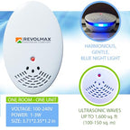 RX-4, Ultrasonic Pest Repeller - Electronic & Ultrasound, Indoor Plug-in Repellent - Get rid of - Rodents, Mice, Squirrels, Bats, Insects, Bed Bugs, Ants, Fleas, Spiders, Roaches (Blue, 2Pack)