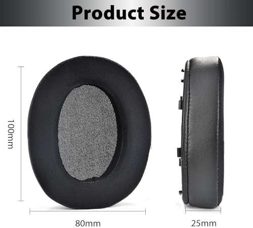 WH-XB910N Replacement Ear Pads, Upgrade Cooling Gel Earpads Cushions for Sony WH-XB910N Noise Cancelling Headphones, Ear Pads Cushions with Soft Memory Foam and Buckle(Black)