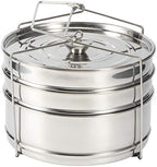 Stackable Stainless Steel Insert Pans - 6QT Instant Pot Accessories, 3 Tier Handle, Pot, Steamer, Pressure Cooker Cookware