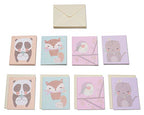 Papyrus Blank Cards with Envelopes, Playful Critters (20-Count)