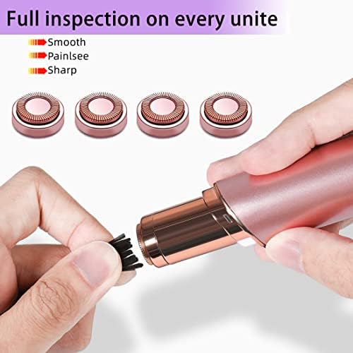 Facial Hair Remover Replacement Heads for Generation 1 Finishing Touch Flawless Facial Hair Removal Tool for Women,18K Gold-Plated Rose Gold 4 Count,First Generation by BECHY.