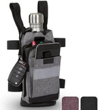 Vive Crutch Accessories Bag - Pouch for Crutches - Accessory Storage Carry Kit for Women, Men, Adults, Kids - Cup and Bottle Pocket Holder with Ergonomic Design (Gray)