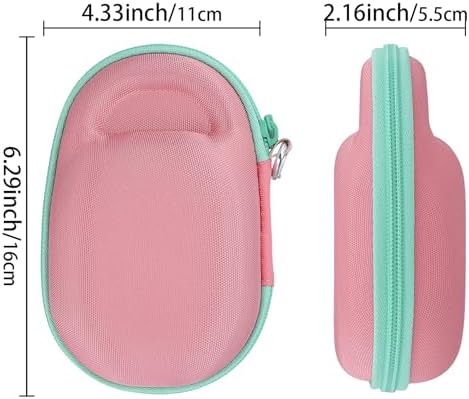 co2CREA Hard Carrying Case Replacement for JBL Clip 5 Waterproof Portable Mini Speaker (Pink Case)