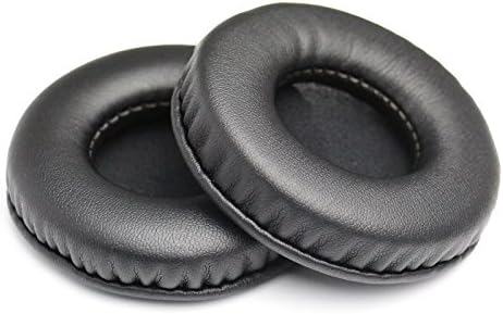 Replacement Earpads Leather Ear Cushions Spare Ear Pads Kit fit for Most Headphone Models: AKG,HifiMan,ATH,Philips,Fostex,Sony,Beats by Dr. Dre and More,Universal Diameter 75MM(1Pair Black)