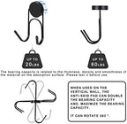 Magnetic Hooks 304 Stainless Steel Hooks Heavy Duty Magnets Hanging Hooks for Refrigerator Grill Toolbox Cabins Outdoor,Cruise Essentials Camper Accessories,4pack(Black,1.3in-2-)
