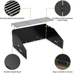 Stanbroil Griddle Wind Guard and Warming Rack for Cuisinart CGG-501 Gourmet Gas Grill, Foldable Wind Screen with Stainless Steel Cooking Grid, Griddle Accessories Kit for Cuisinart