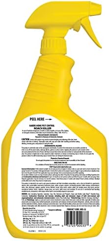 Harris Roach Killer, Liquid Spray with Odorless and Non-Staining 12-Month Extended Residual Kill Formula (32oz)
