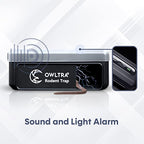 OWLTRA OW-7 in-/Outdoor Electric Rodent Trap, Instant Kill Mouse with Waterproof Cover, Sound & Light Alarm, and Batteries or USB Power Source, Waterproof Grade IPX4, Black
