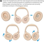 TOZO HT2 Hybrid Active Noise Cancelling Headphones, Wireless Over Ear Bluetooth Headphones+HT2 Replacement Ear Pads Khaki