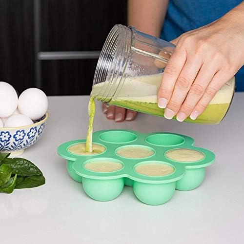 Silicone Egg-Bites-Molds for Instant-Pot-Accessories with Silicone-Stretch-Lids - Ice-Cube-Trays Reusable Food-Storage-Containers, for 5,6,8qt Pressure-Cooker-Accessories
