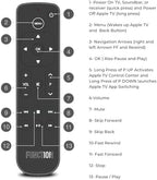 Function101 F101-ATVRM-BT Bluetooth Replacement Button Remote for Apple TV | BLE and Infrared Connectivity | 2 AAA Batteries Included