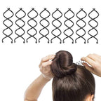 Hawwwy Bobby Pins - 8 Pack - Black - 2 Inches - Beautiful Twist Hair Accessories for Women and Kids - Easy Bobby Pins for Fast and Secure Buns, Messy Styles, and Updos