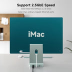 Minisopuru iExpandMate DS802PRO iMac Accessories with 4K@60Hz HDMI, USB C Charging, 2.5GbE, 4TB M.2 SSD Enclosure, USB C Hub for iMac 24 inch M1/M3/M4, iMac Hub with 4xUSB, SD/TF, Audio | Green