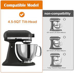 Flex Edge Beater for KitchenAid 4.5-5 Quart Tilt-Head Stand Mixer Kitchen Aid Mixers Accessories, Kitchen Aid Paddle With Silicone Edges Scraper for kitchenaid mixer Attachments
