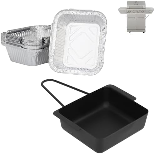 DcYourHome Grease Tray with 15 Pack Drip Pan for Nexgrill 720-0830H 720-0925P 720-0830D 720-08882A 720-0896 720-0888S Replacement Parts, Grill Drip Tray for Cuisinart CGG-7400 CGG-8500 Grease Catcher