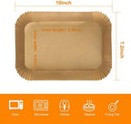 Air Fryer Disposable Paper Liner for Ninja Dual,125PCS Air Fryer Liners Rectangle 8.6x 5.5'', Air fryer Parchment Liners for Ninja DZ201 DZ401, Air Fryer Accessories Baking Paper For Ninja Foodi Dual
