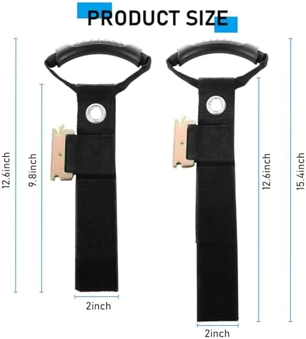 6 Pack Extension Cord Holder Wall Mount 16” Heavy Duty E Track Accessories Extension Cord Organizers and Storage Straps Black Etrack Ties Hanger Keeps Cable, Hose, Rope on E-Track Management