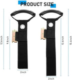 6 Pack Extension Cord Holder Wall Mount 16” Heavy Duty E Track Accessories Extension Cord Organizers and Storage Straps Black Etrack Ties Hanger Keeps Cable, Hose, Rope on E-Track Management
