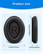Link Dream Ear Pads for Bose Quiet Comfort 35 Soft Protein Leather Replacement Earpads Ear Cushions Ear Pad for Bose QC 35/25 / 15 QC2 / Ae2 / Ae2i / Ae2W / Sound Link/Sound True (Black)
