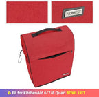 HOMEST Stand Mixer Dust Cover Compatible with KitchenAid 6/7/8 Quart Bowl Lift, Zipper Pocket for Various Kitchen Appliance Accessories, Red (Patent Design)