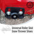 Universal Roller Skid Snow Thrower Shoes | 490-241-0038 Snow Blower Skid Shoes W/Hardware, for Craftsman, MTD, Cub C-adet, Fits Most 2-Stage and 3-Stage Snow Thrower Snowblowers