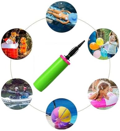 Balloon Pump Hand Two-Way Dual Action inflate 2Pack and Balloon Tying Tool in One, Handheld Air Pump Portable Manual Balloons Inflators for Party with Extra Accessories (Green)