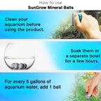 SunGrow Shrimp Tourmaline Balls for Aquarium, 0.4” Calcium-Rich Balls, Shrimp Tank Accessories, Successful Shedding, Impart Vibrance, 20 Balls per Pack