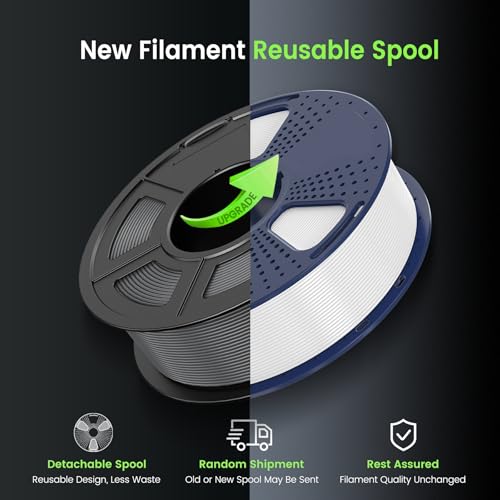SUNLU PLA 3D Printer Filament PLA Filament 1.75mm, Neatly Wound PLA 3D Printing Filament 1.75mm, Dimensional Accuracy +/- 0.02 mm, Fit Most FDM 3D Printers, 1kg Spool (2.2lbs), PLA Black