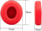 Link Dream Replacement Ear Pads for Beats Solo 2 & 3 - Memory Foam Earpads Cushion Cover for Wireless Headphones (Red)