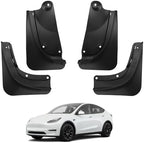 BASENOR 2025 Upgraded Tesla Model Y Mud Flaps Splash Guards Vehicle Sediment Protection No Drilling No Tape Mudflaps Tire Protector Mudflaps All Weather Tesla Exterior Accessories (Set of 4)