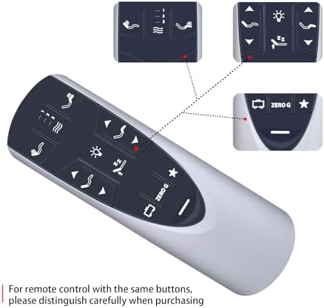RF502A RF358A Replacement Remote Control for Tempur-Pedic Ergo or Ergo Extend Adjustable Bed Base JDLK.33.01.18 RF358A, JLDK.33.01.36, RF502A