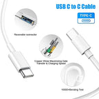 Compatible with MacBook Pro Charger,61W Replacement Charger for i.Phone 16/15,MacBook Pro16,15,14,13 inch,MacBook 12 Inch,MacBook Air 13 Inch,iPad Pro and Other USB C Interface Devices