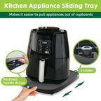 Appliances Slider Tray for Coffee Maker & Coffee Pot, Kitchen Small Appliances Sliding Mat Countertop Organizer, Coffee Bar Accessories Storage Sliding Board for Keurig, Ninja, Toaster(11.4''×13.3'')