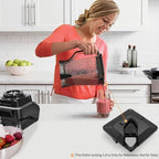 2Pcs Pour Spout Cover Replacement Compatible with Ninja Blender Lid 72oz, Replacement Lid Flap Spout Cover for Ninja Blender Pitcher Square Top, Black, Polycarbonate, BL660 BL740 BL770 BL780
