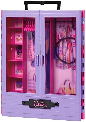 Barbie Doll & Playset, Fashionistas Ultimate Closet with Clothes (3 Outfits) & Fashion Accessories Including 6 Hangers