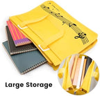 BestSounds Piano Bag, Zipper Waterproof Music Book Tote Bag Piano Accessories for Students Kids, Women, Gifts for Musicians (Yellow Music)